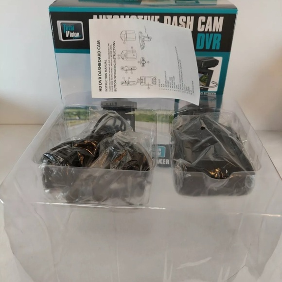 Black On-Dash Camera with LCD Screen and Circular Lens - Picture 6 of 7